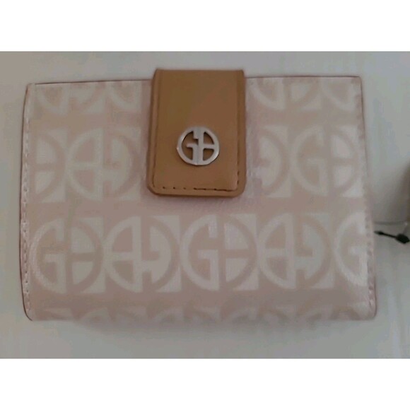 Giani Bernini Wallet Bifold Block Signature Tapioca Beige 5" X 4" - Picture 2 of 11